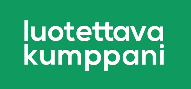 Luotettava kumppani -logo